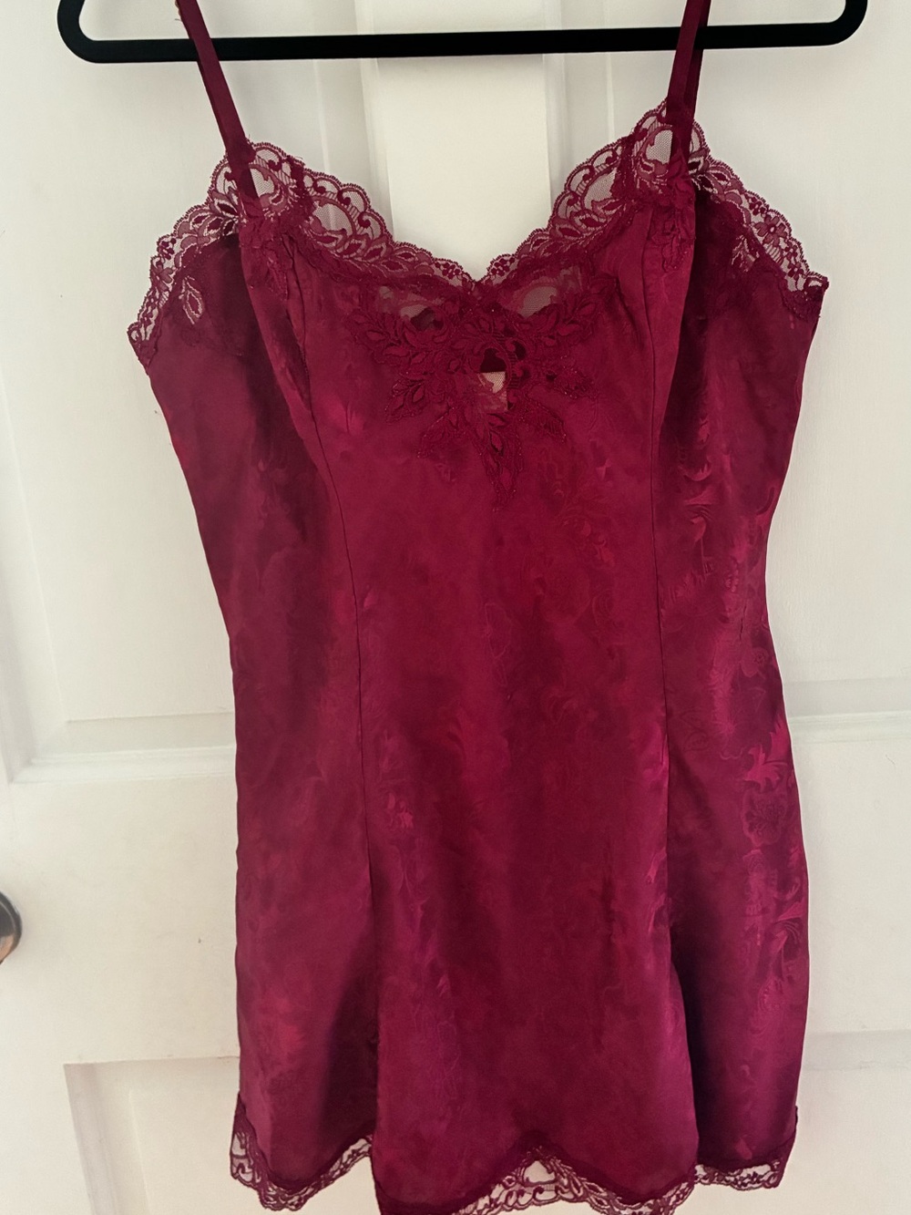 Vintage Gold Label Victoria's Secret Burgundy Slip